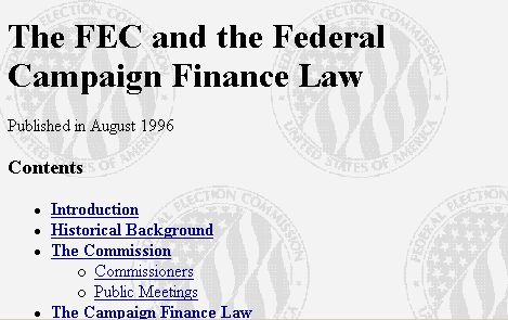 FEC/FECA Brochure, 1996